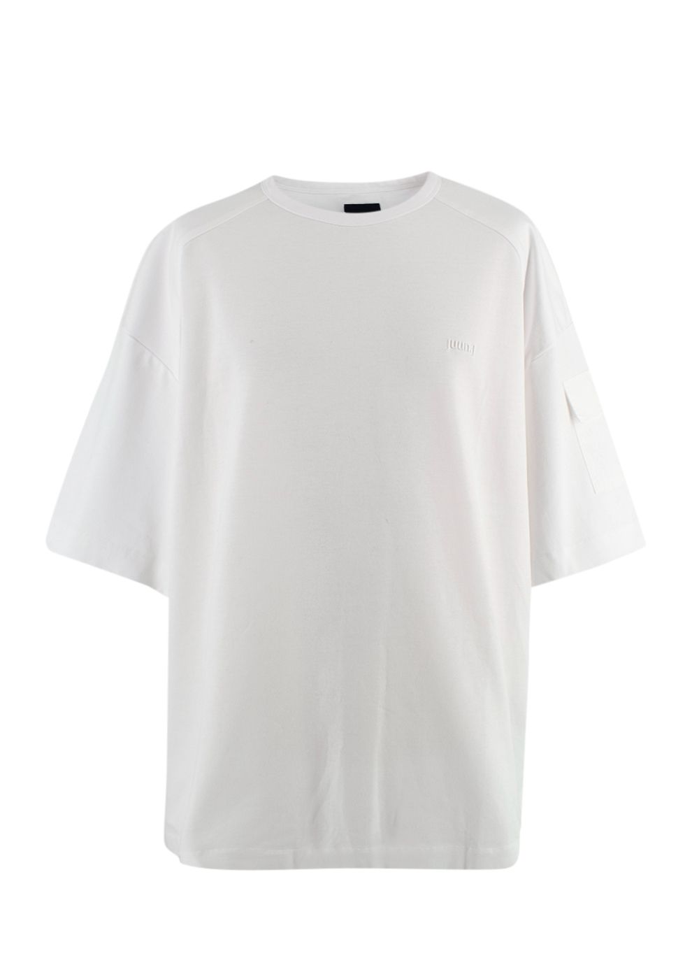 Men's JuunJ sleeve-pocket Cotton T-shirt Size L White