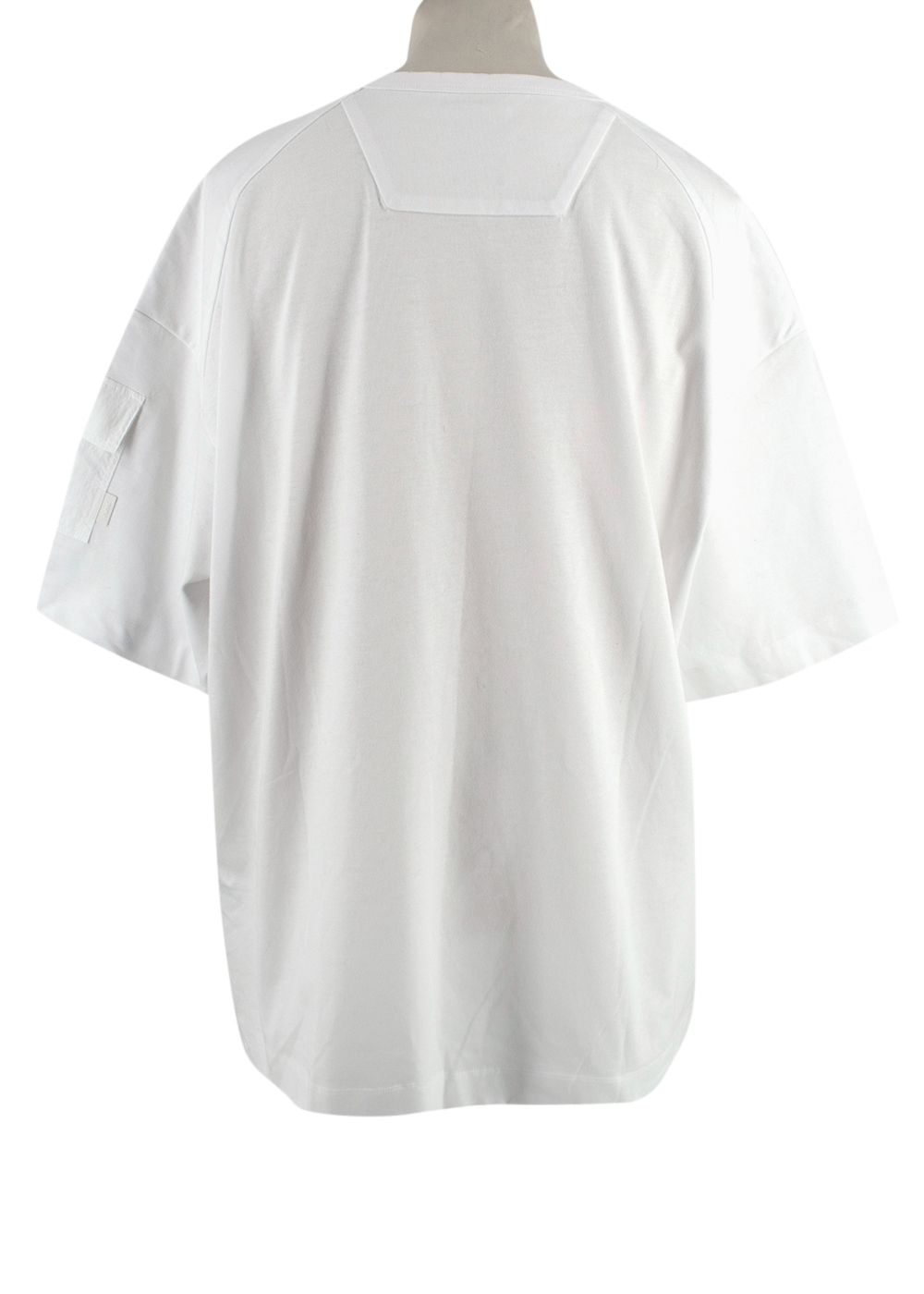 Men's JuunJ sleeve-pocket Cotton T-shirt Size L White