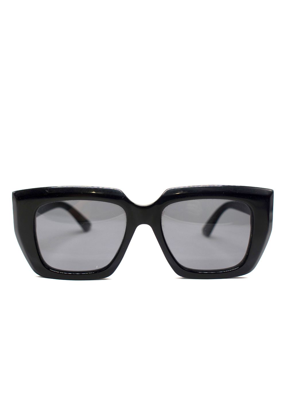 Preowned Bottega Veneta Black Square Sunglasses acetate