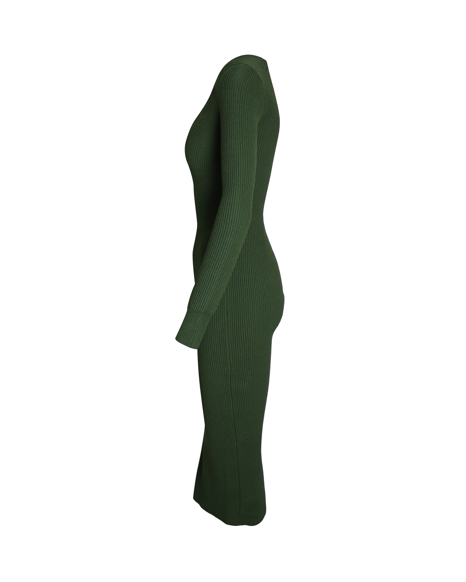 Preowned Khaite Green Alessandra Midi Dress Size XS green | green cellulose fibre/viscose