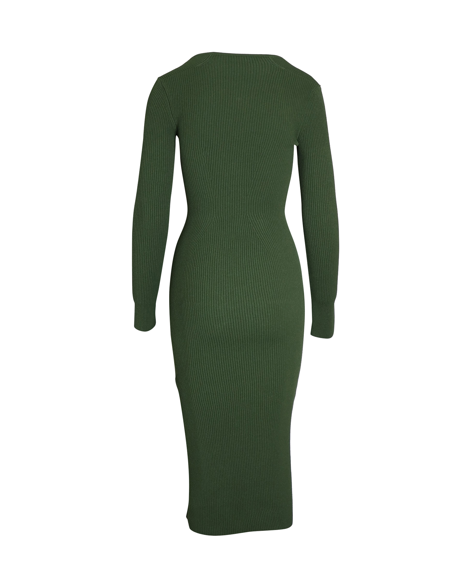 Preowned Khaite Green Alessandra Midi Dress Size XS green | green cellulose fibre/viscose