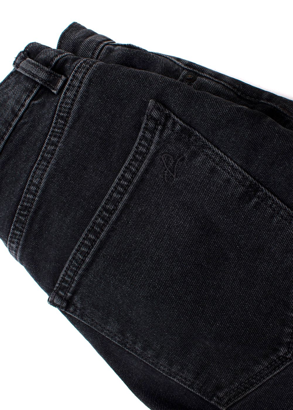 Preowned DL 1961 Ella Straight Ultra High Rise Vintage 33" - Tornado Size 24/61 Black cotton