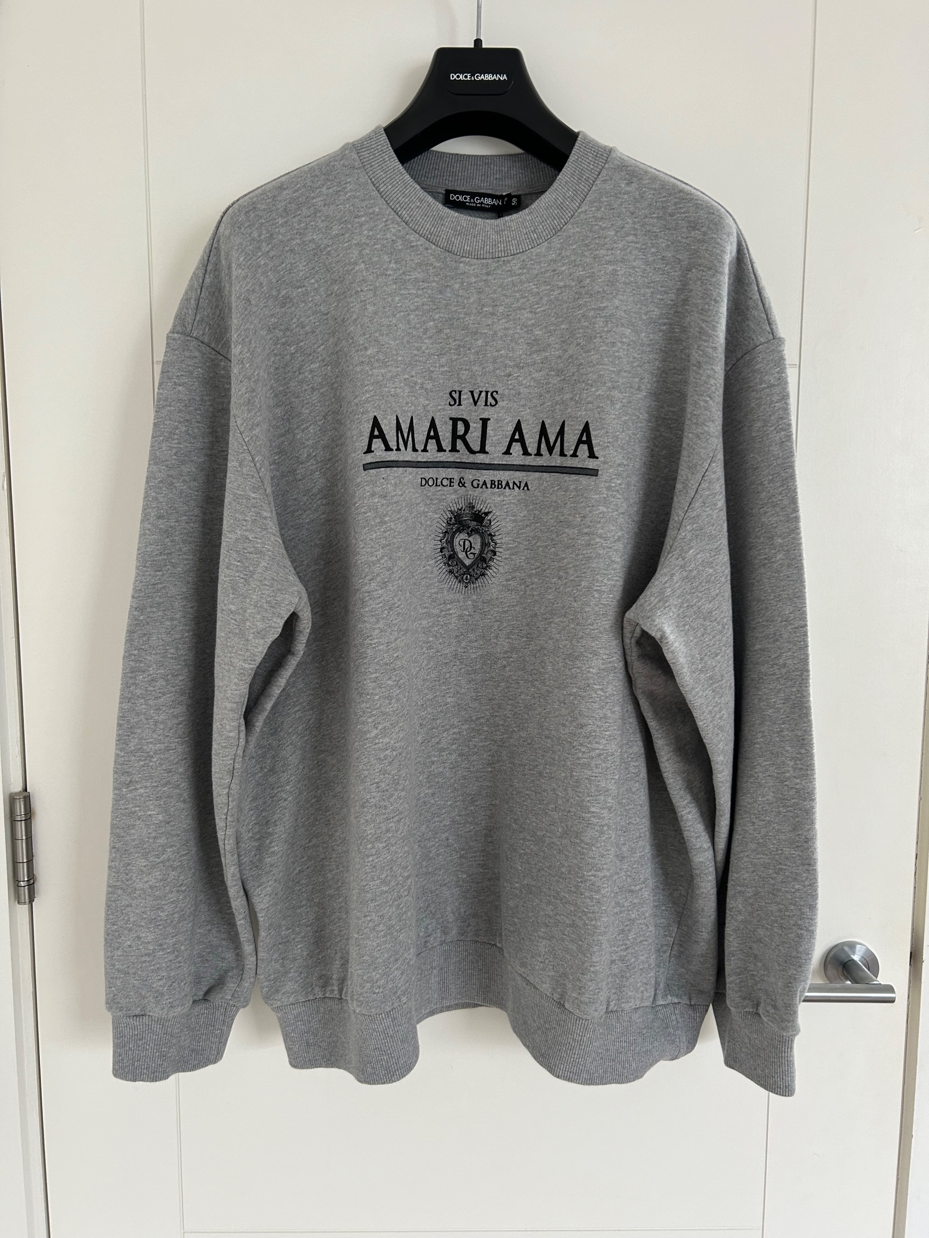 Dolce  Gabbana Amari Ama Cotton Jersey Sweatshirt Size XL