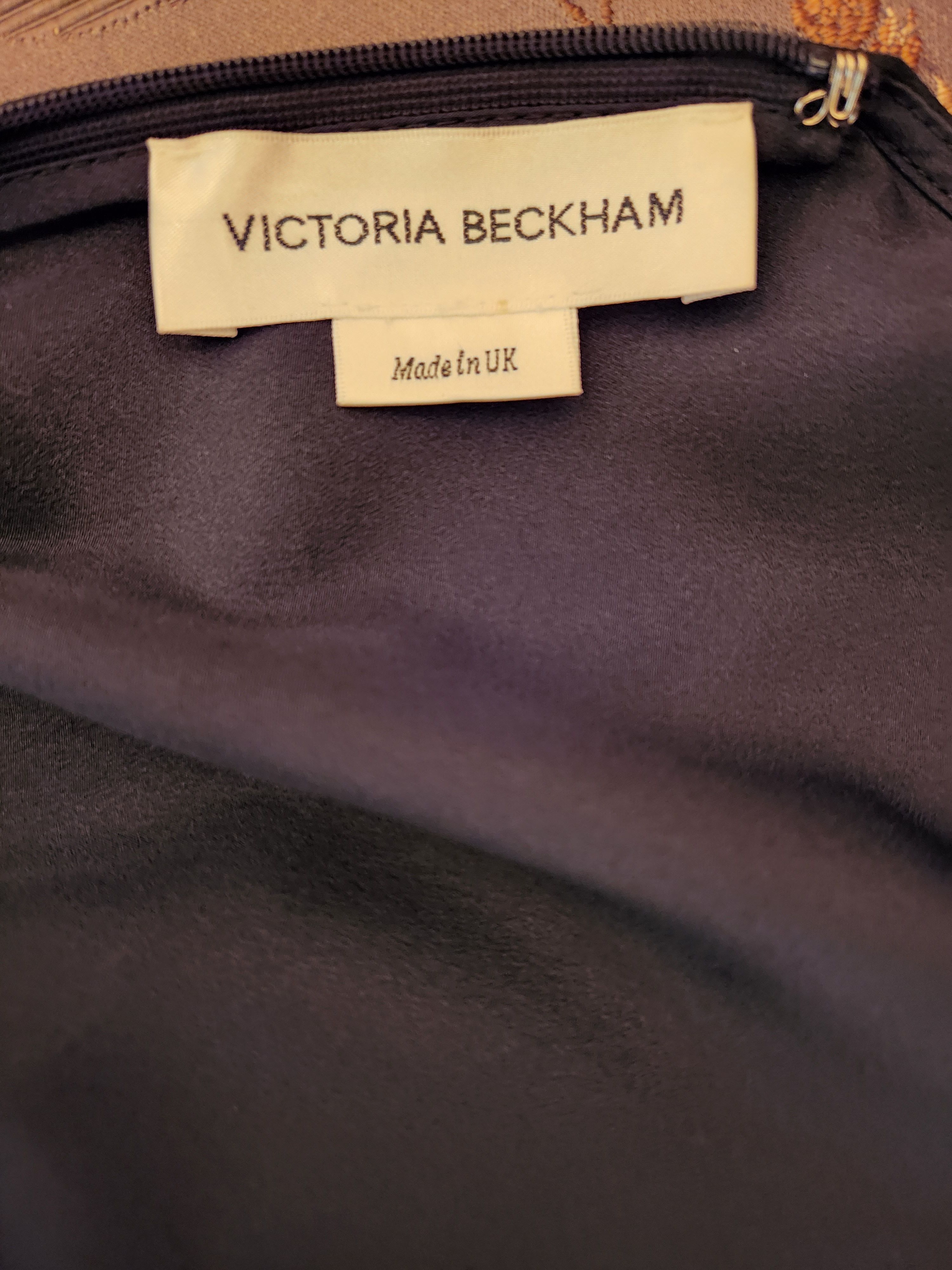 Preowned Victoria Beckham Black Crepe Chain Detail Asymmetric Midi Dress Size S viscose