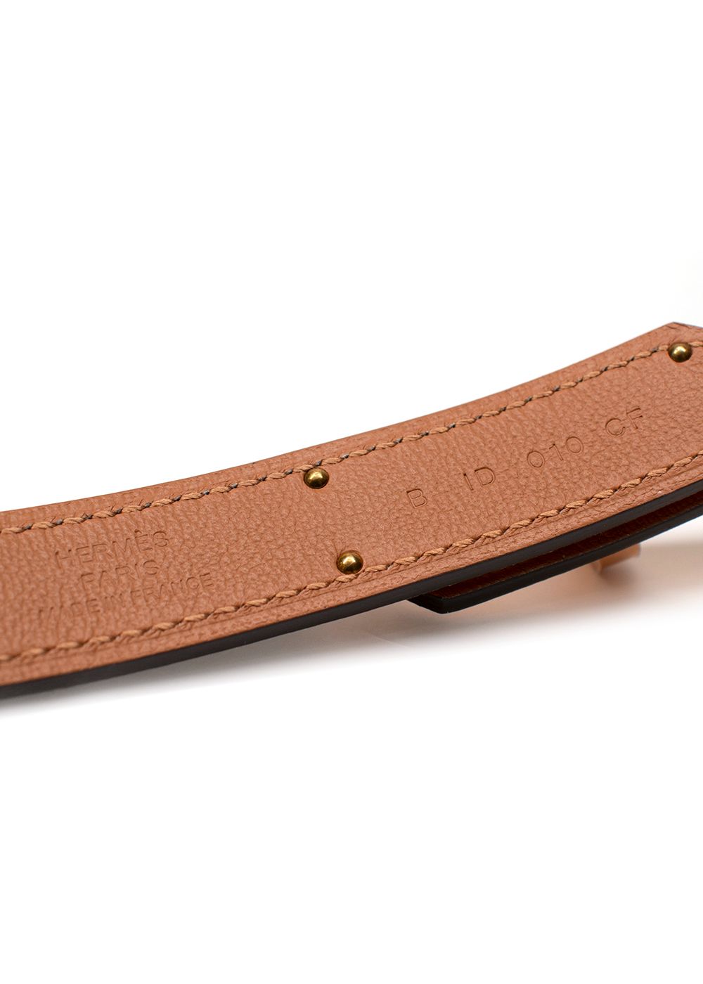 Hermes Kelly Etoupe 18cm Belt with Rose Gold Hardware leather/rose gold