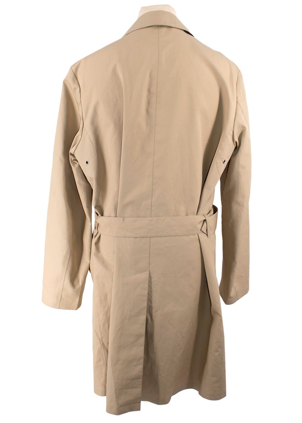 Men's Preowned Prada Beige Belted Raincoat Size L cotton