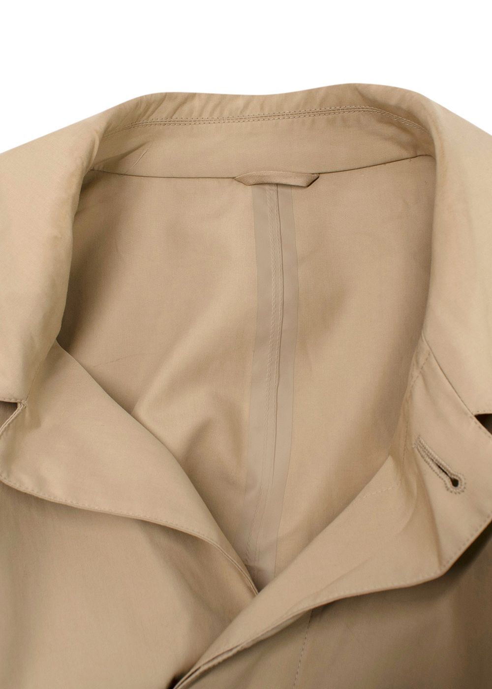 Men's Preowned Prada Beige Belted Raincoat Size L cotton