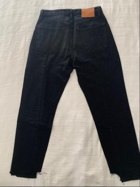 Men's Preowned Frame Nouveau Le Mix straight leg jeans Size 27/69 Black cotton