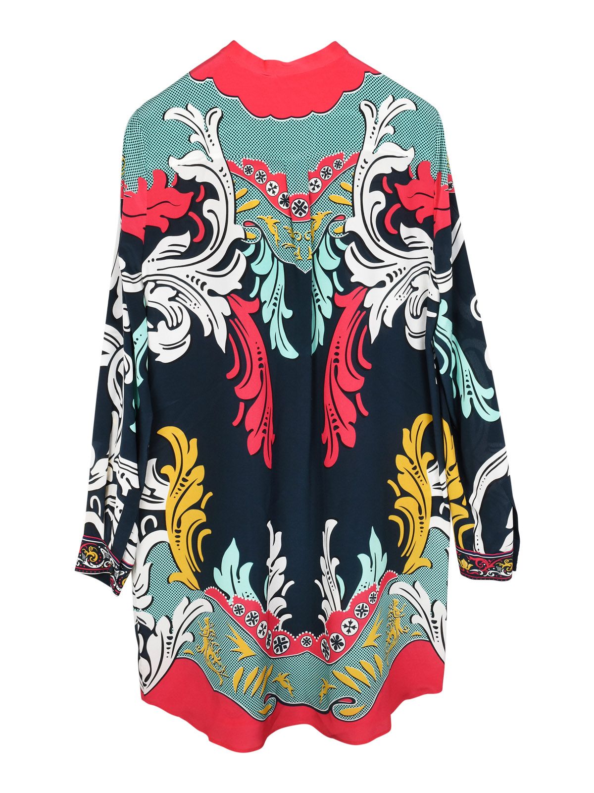 Mary Katrantzou Crepe de Chine Hellas Shirt Dress Size S Multicoloured silk