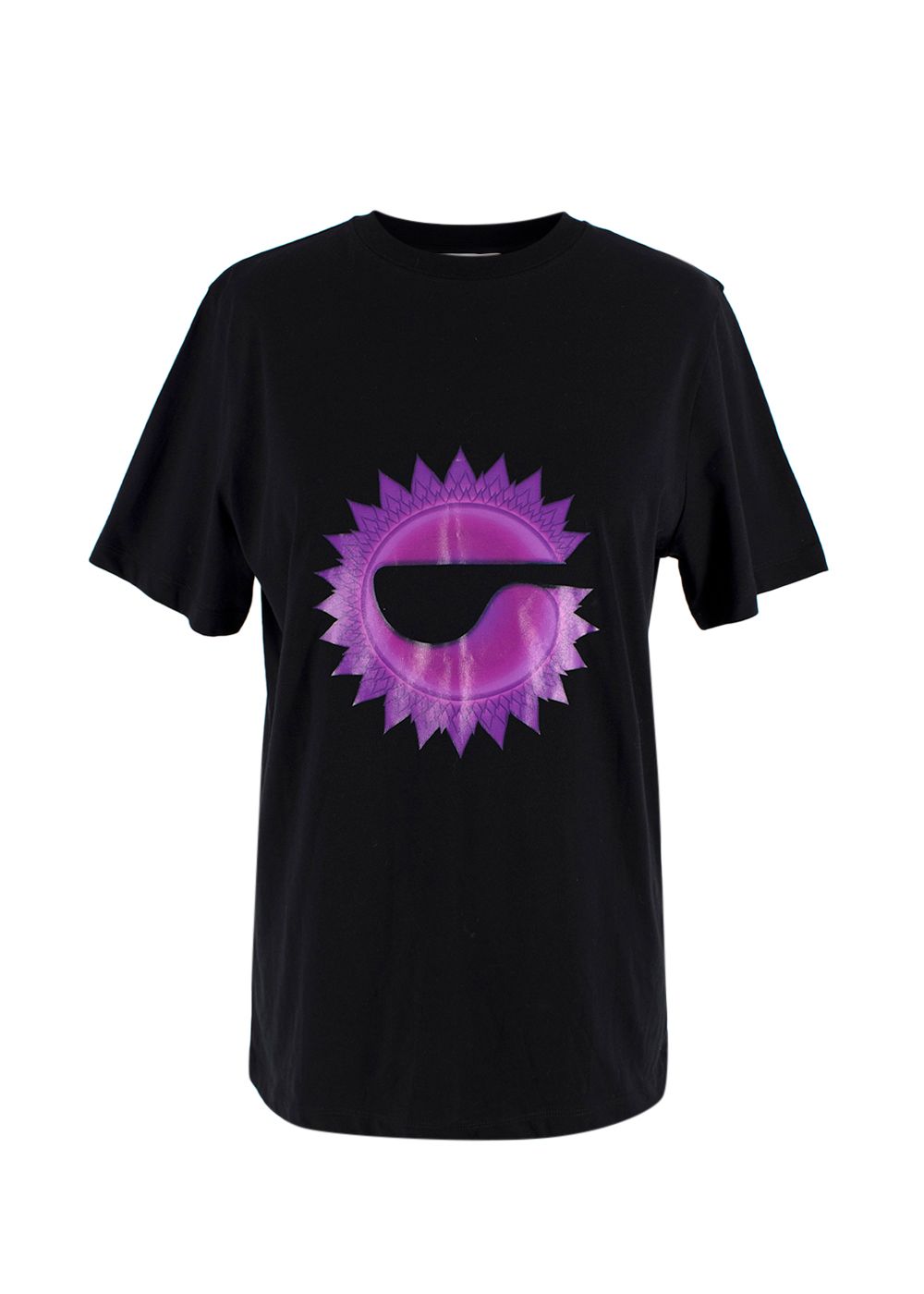 Coperni Black and Purple Chakra-Print Cotton T-Shirt Size XS Black/Purple