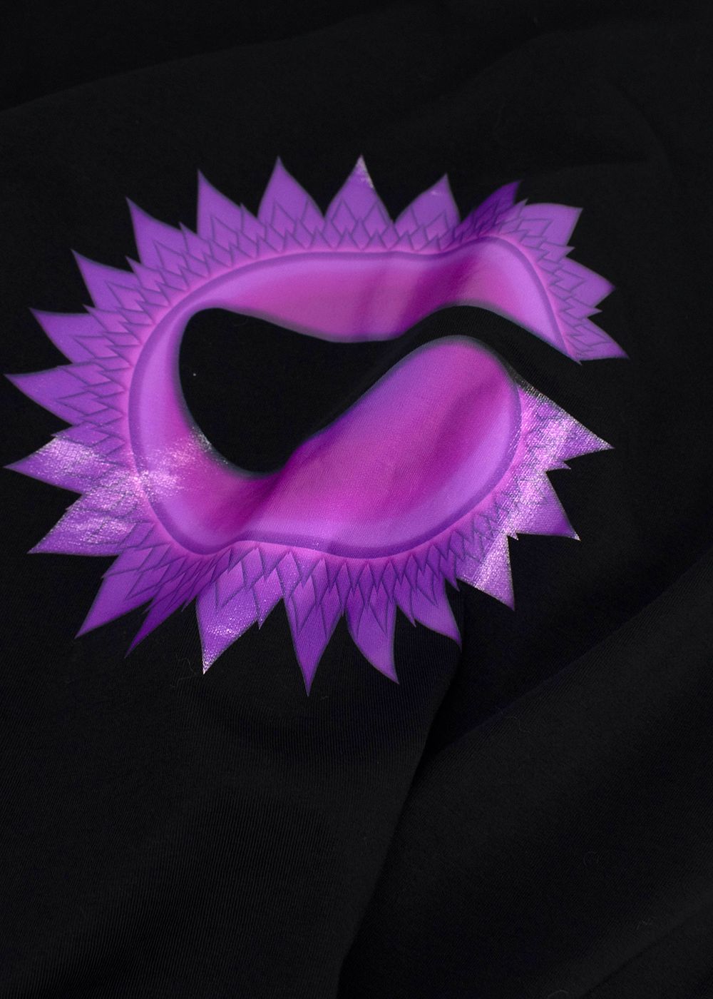 Coperni Black and Purple Chakra-Print Cotton T-Shirt Size XS Black/Purple