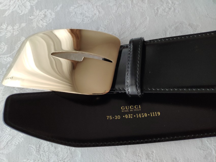 Gucci Black G Buckle Leather Belt