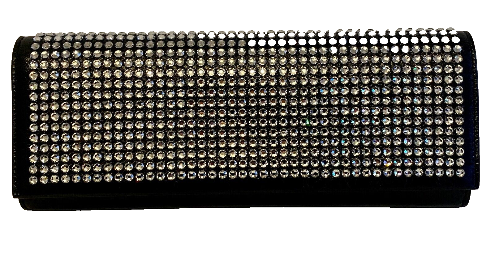 Saint Laurent Crystal Embellished Shoulder Bag black leather/crystal