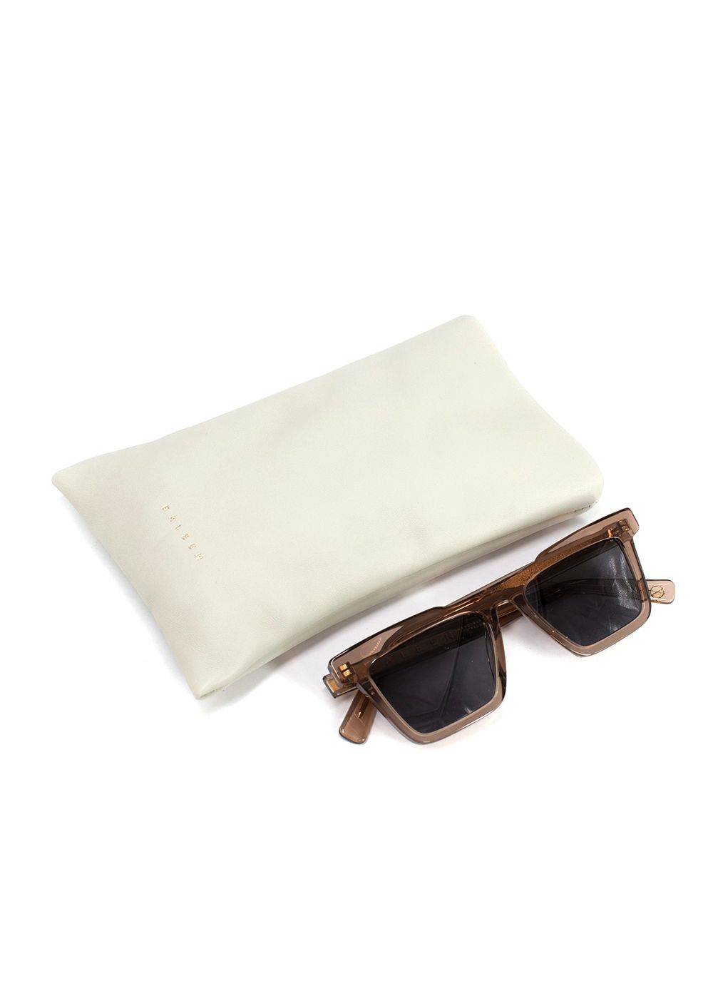 Baleen Montjuic Coffee Square Frame Sunglasses Brown plastic