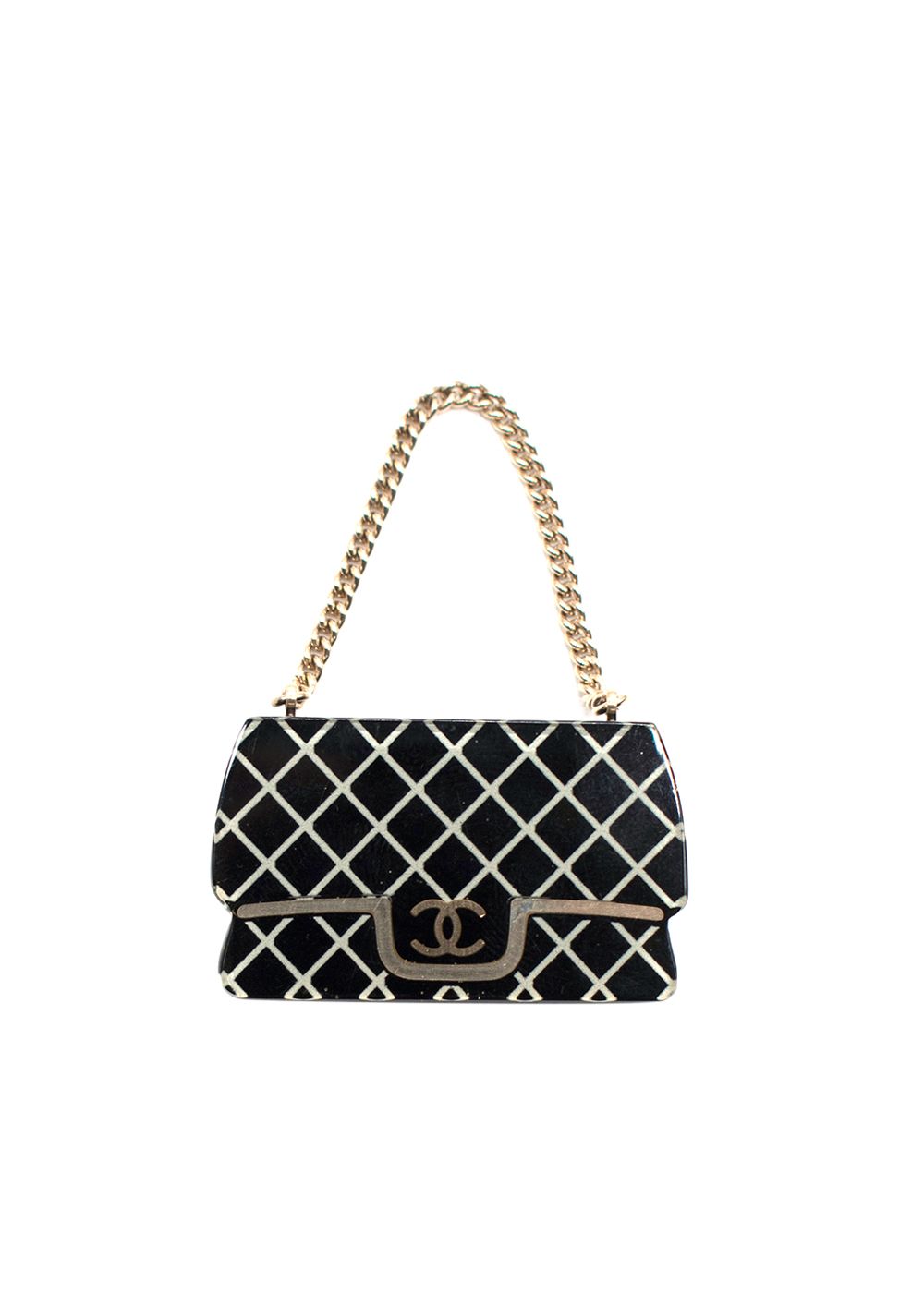 Chanel Black Resin  Flap Bag Brooch