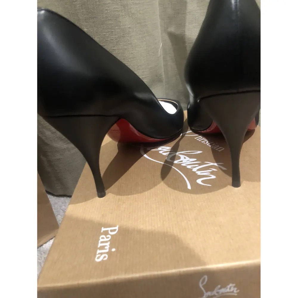 Christian Louboutin Black Nappa Leather Clare Pumps Size 395