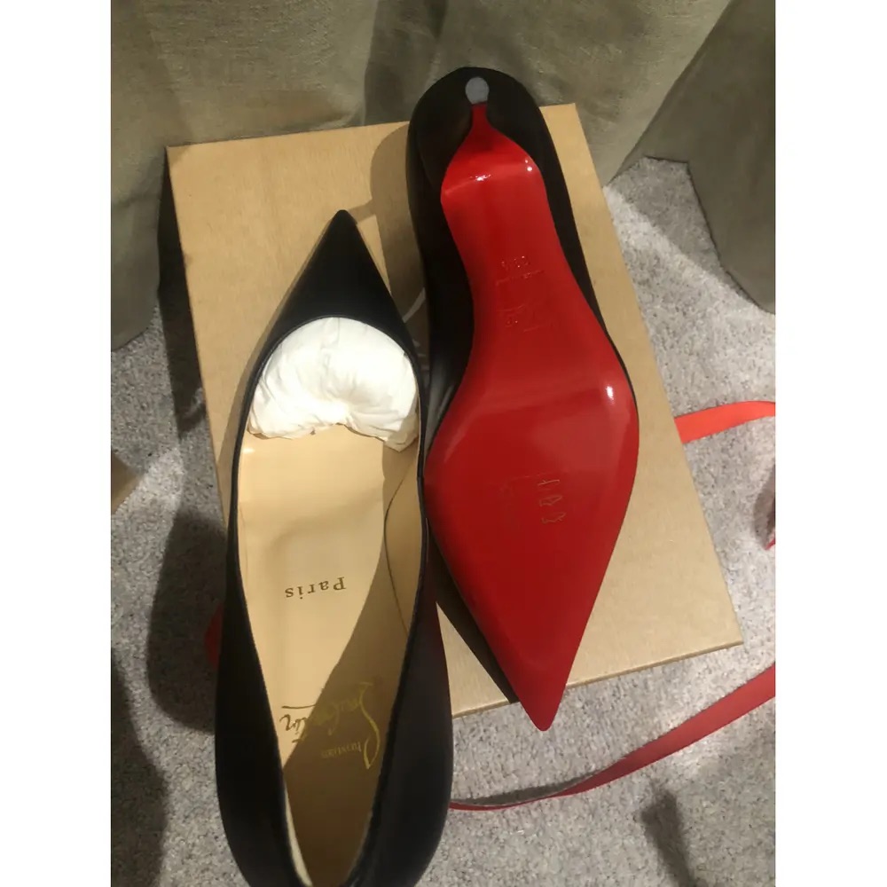 Christian Louboutin Black Nappa Leather Clare Pumps Size 395