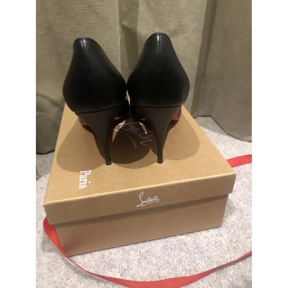 Christian Louboutin Black Nappa Leather Clare Pumps Size 395