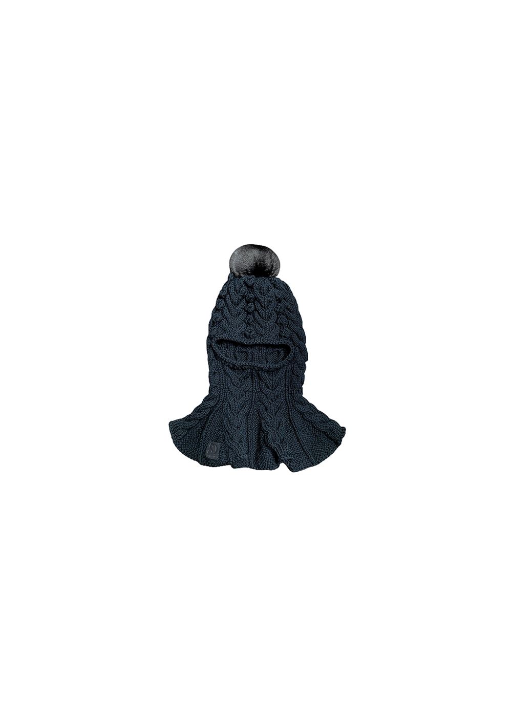 FurbySD Black Cable Knit Balaclava fur