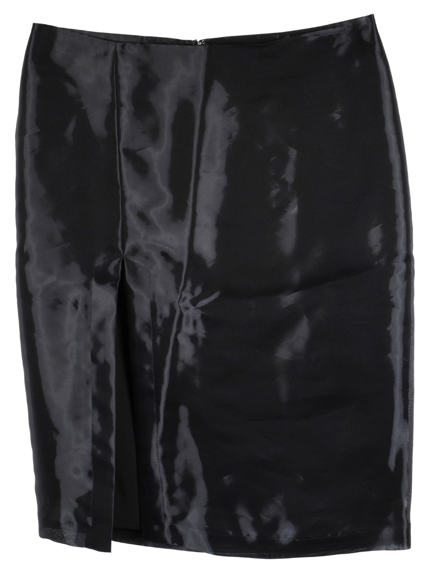 Helmut Lang Shayne Oliver Slit Skirt Size M Black polyester