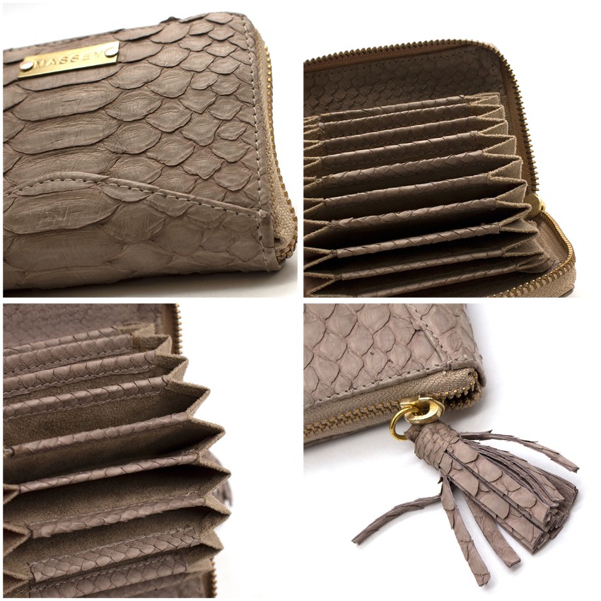 Massey Grey Python Purse