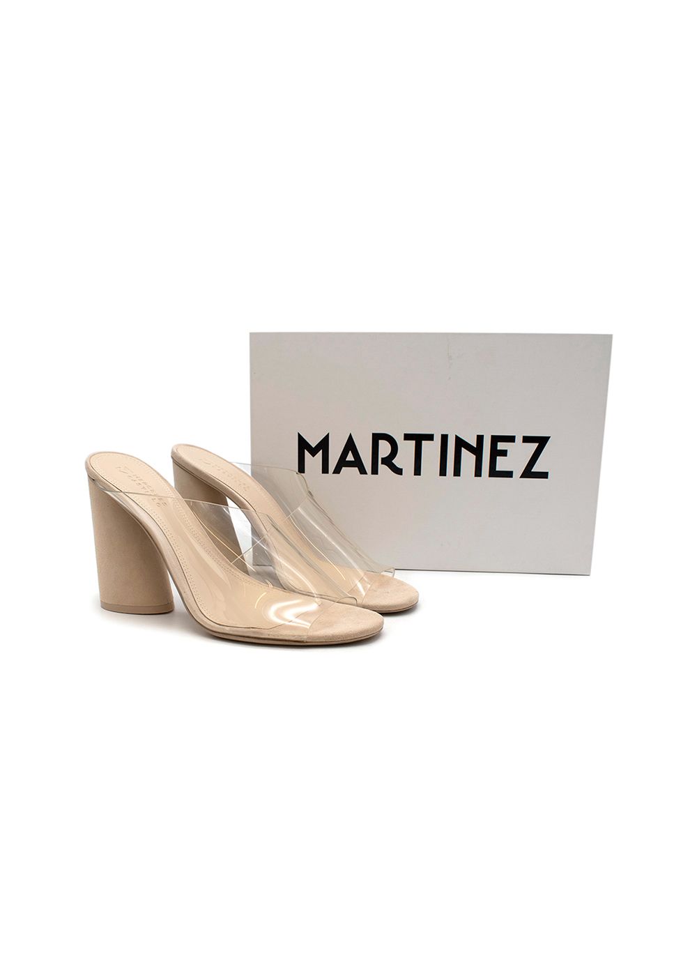 Martinez Cream suede and PVC mules Size 38 Beige