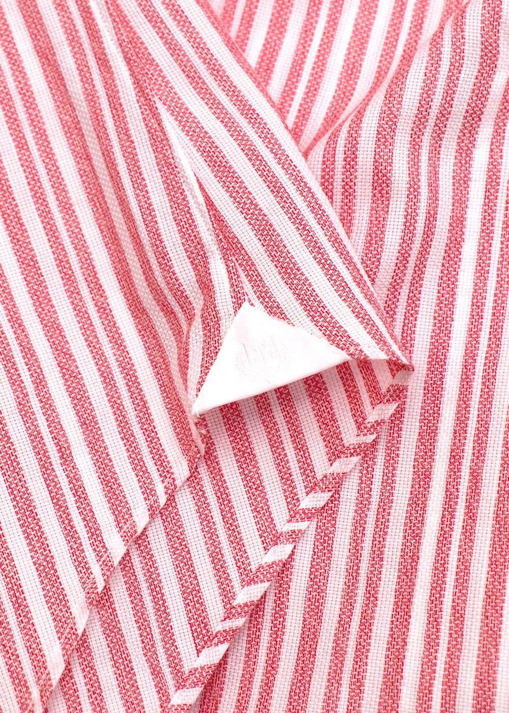 Loro Piana Red and White Striped Cotton Shirt Size XXS