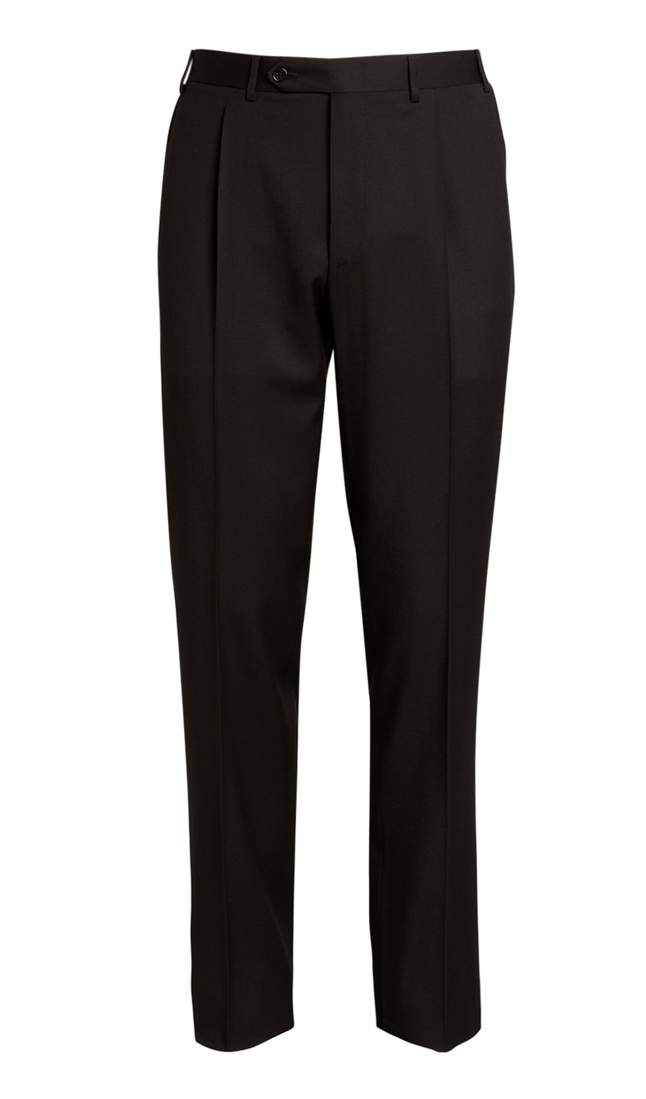 Canali Black Wool Tailored Trousers Size 34