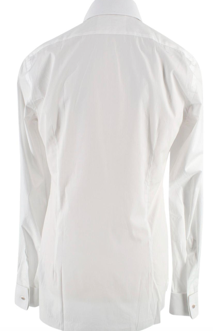 Men's Tom Ford Slim-Fit French Cuff Shirt Size 16 White cotton