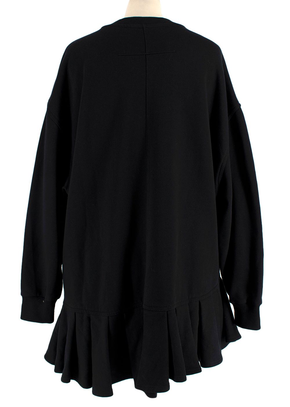 Givenchy Black Ruffled Crewneck Sweatshirt Size XS