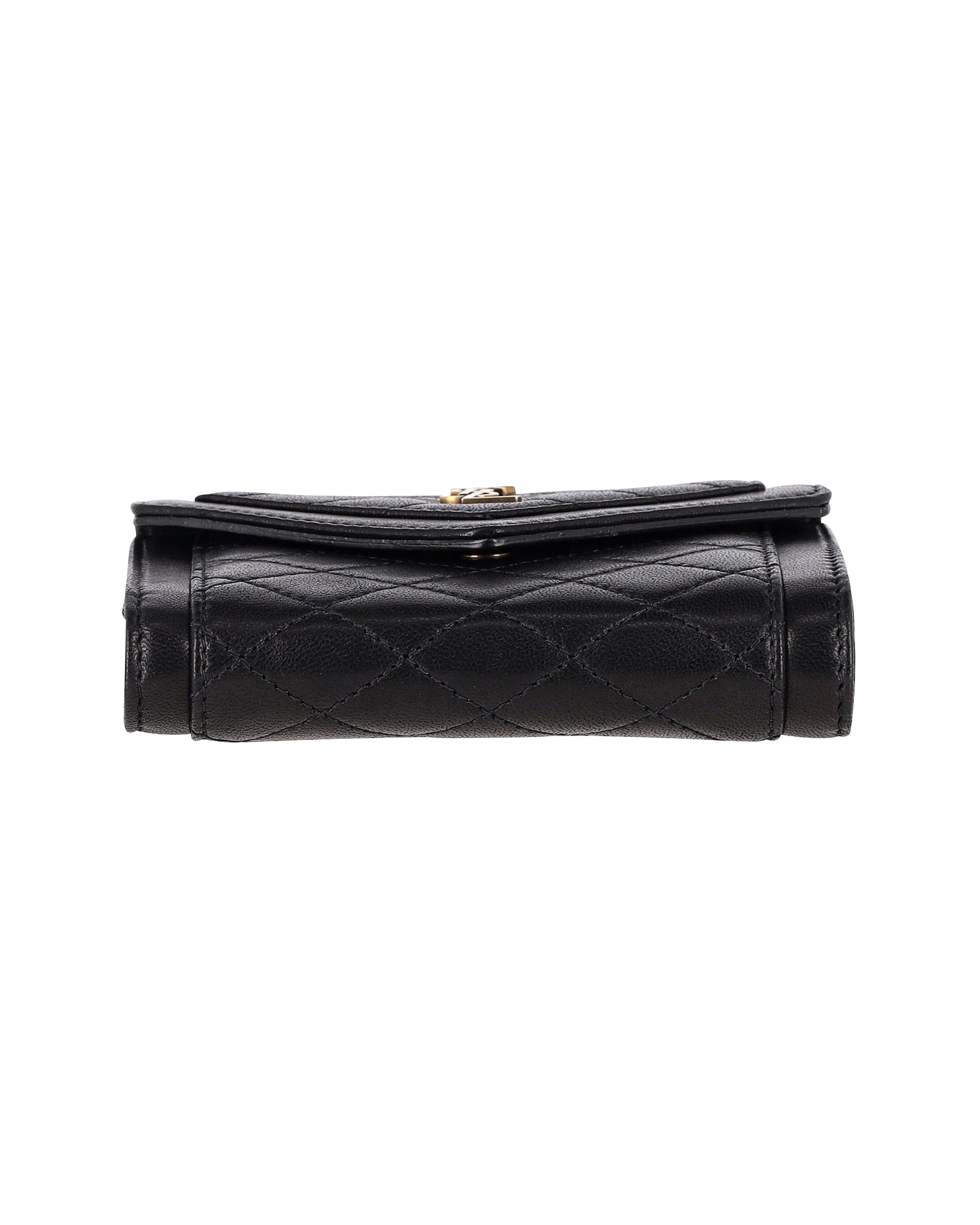 Saint Laurent Gaby Small Leather Trifold Wallet