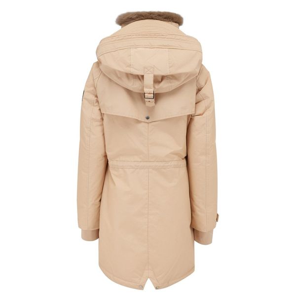 Woolrich Chena Lamb Parka in colour Oil Size M Beige/Nude cotton