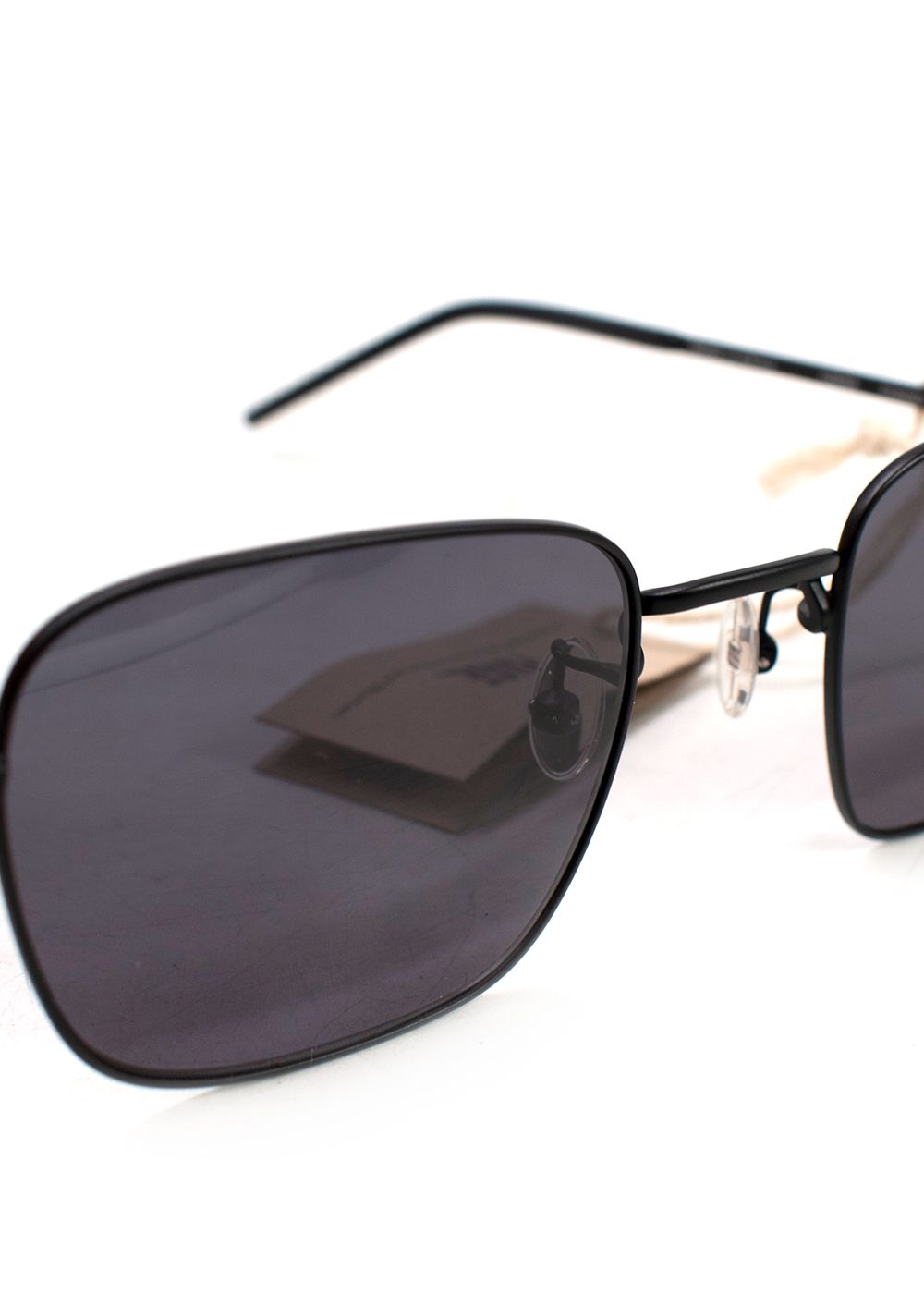 Paige Black Harper Square Sunglasses glass/metal/plastic