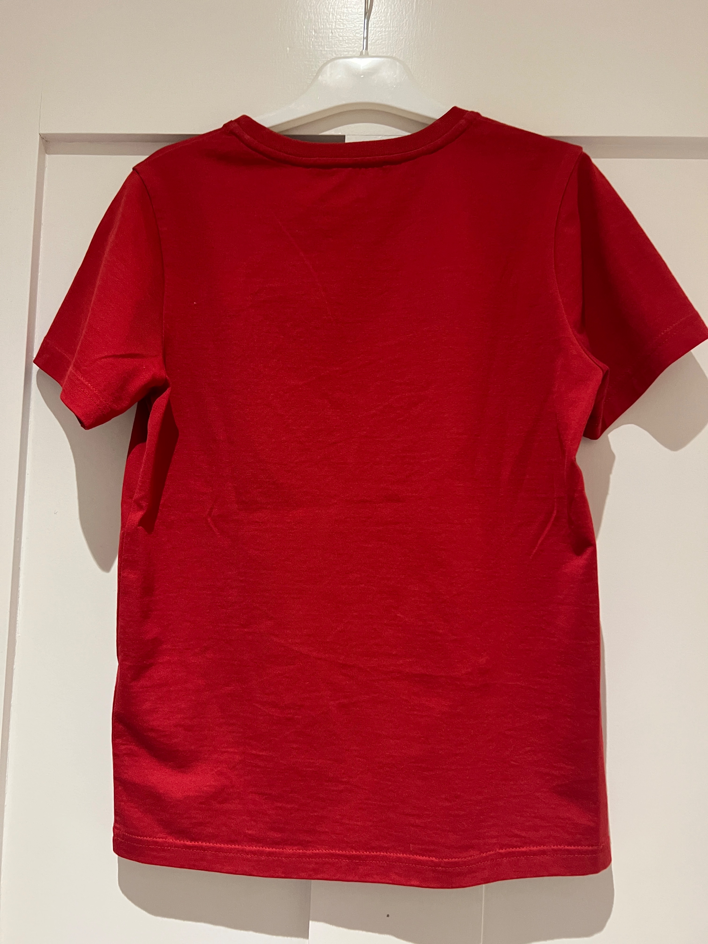 Boys Preowned Givenchy Kids 10Y Red Logo Print T-shirt Size 6 Years + cotton