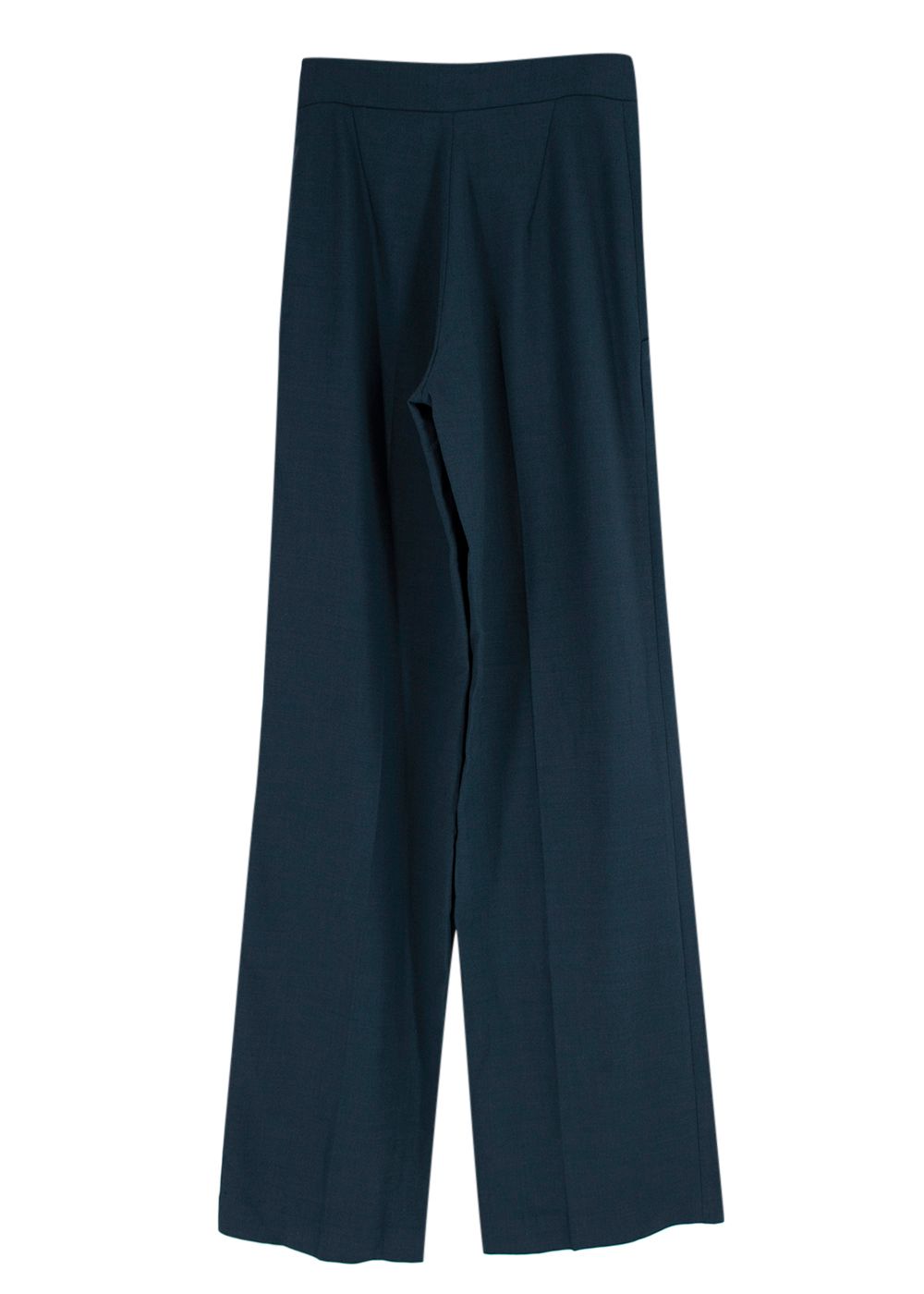 Donata Davidoff Navy Bridget Tailored Trousers Size XS Blue wool