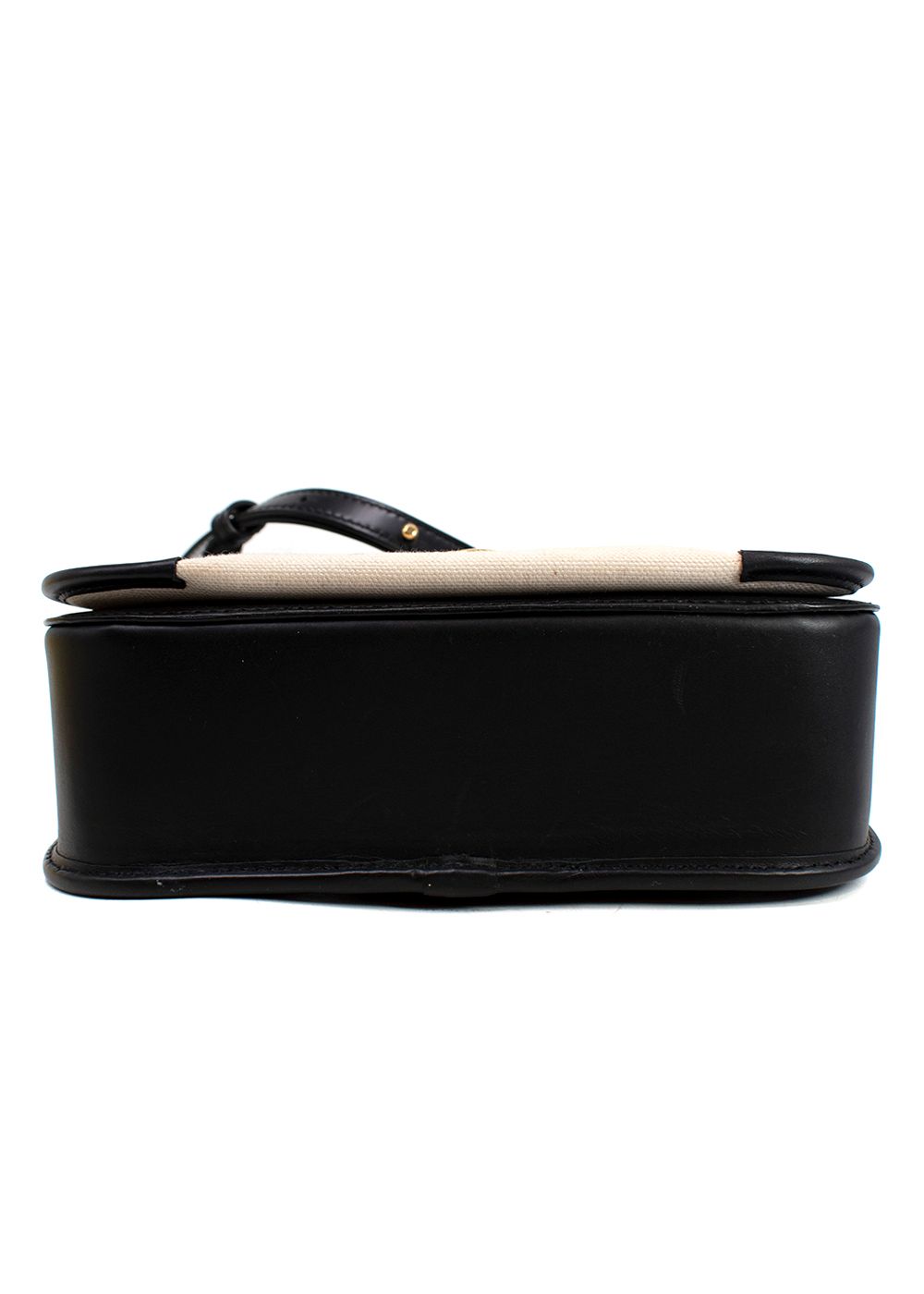 Preowned JW Anderson Black  Cream Calico Keyts Bag Creme  black leather