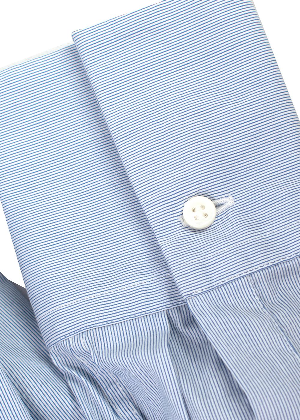 Brunello Cucinelli Blue Pin-Striped Cotton Shirt Size S