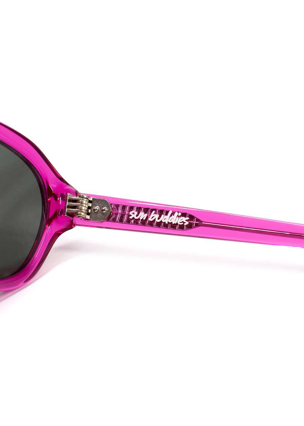 Sun Buddies Hot Pink Wesley Oval Sunglasses plastic