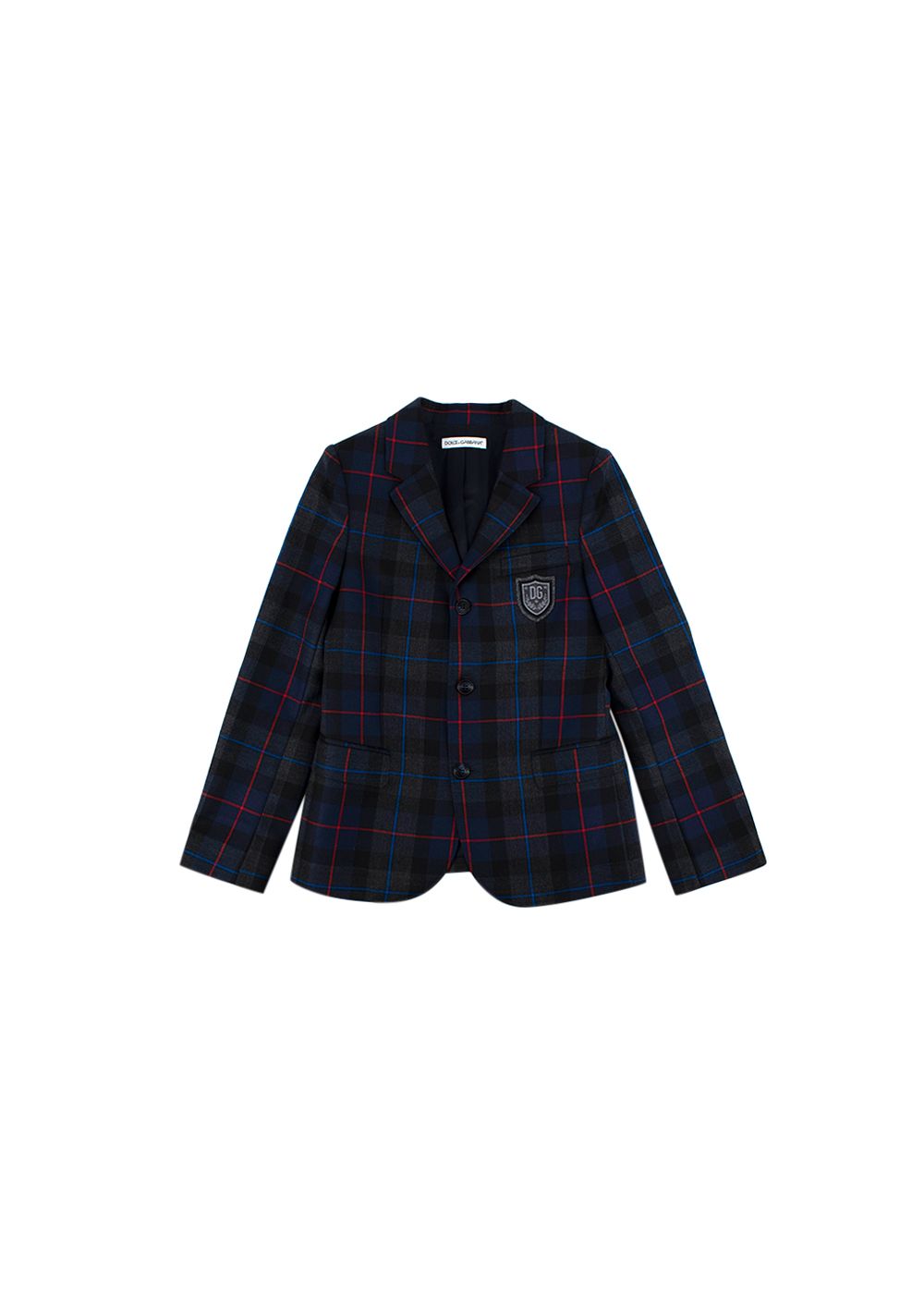 Dolce  Gabbana Kids 11/12A navy  black check blazer