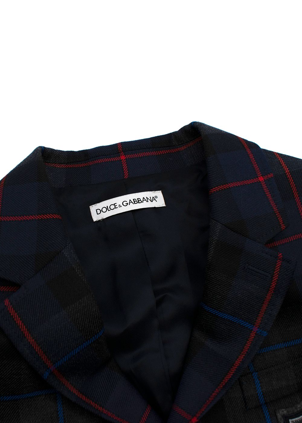 Dolce  Gabbana Kids 11/12A navy  black check blazer