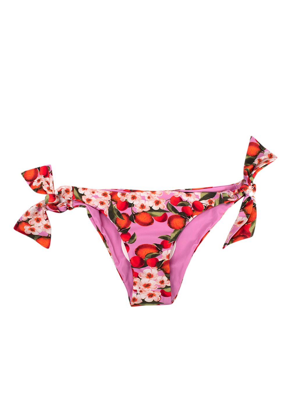 Borog De Nor Pink Floral The Bow Tie Brief Size XS pink orange polyester