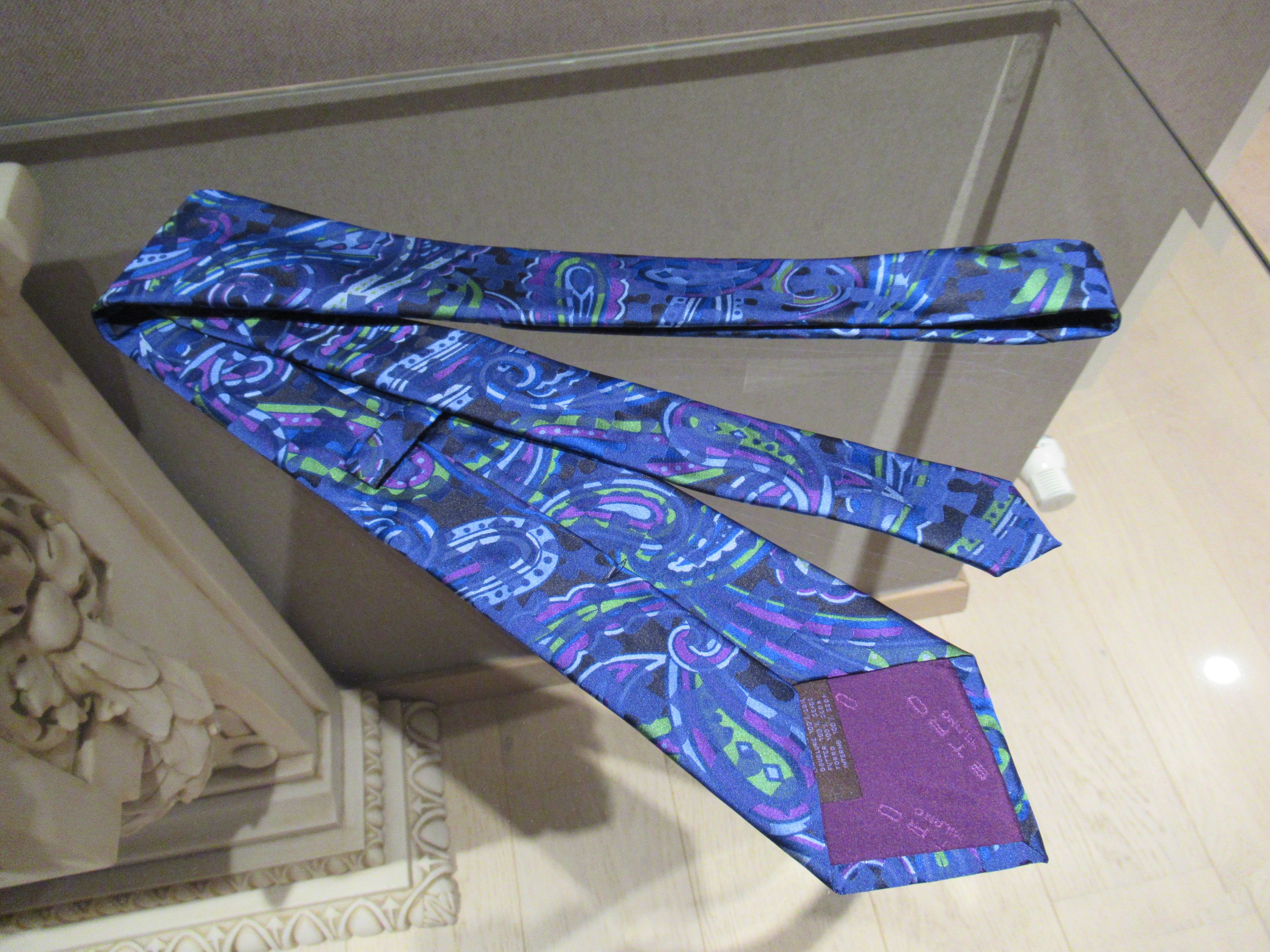 Men's Etro blue Paisley Silk Tie