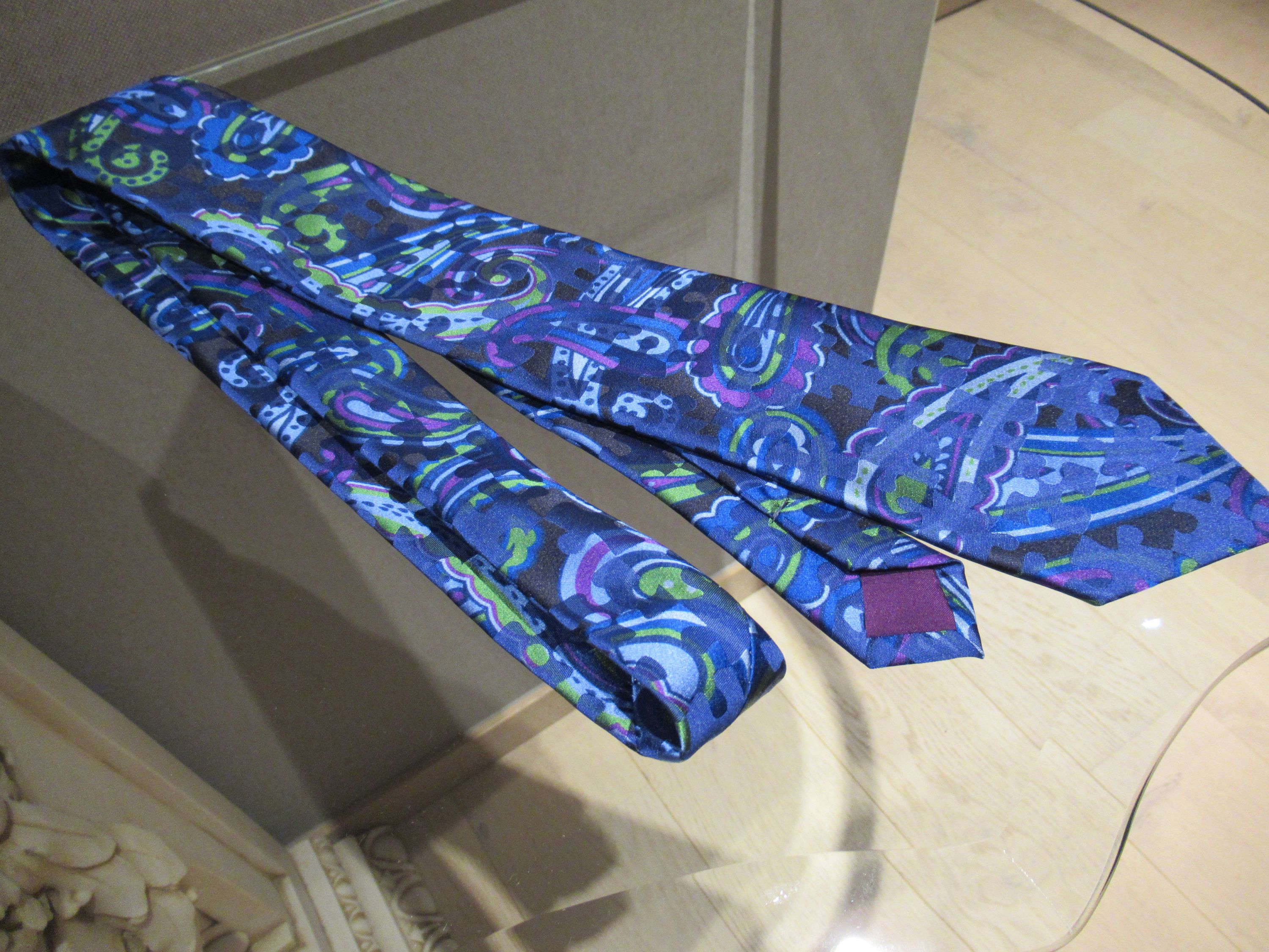 Men's Etro blue Paisley Silk Tie