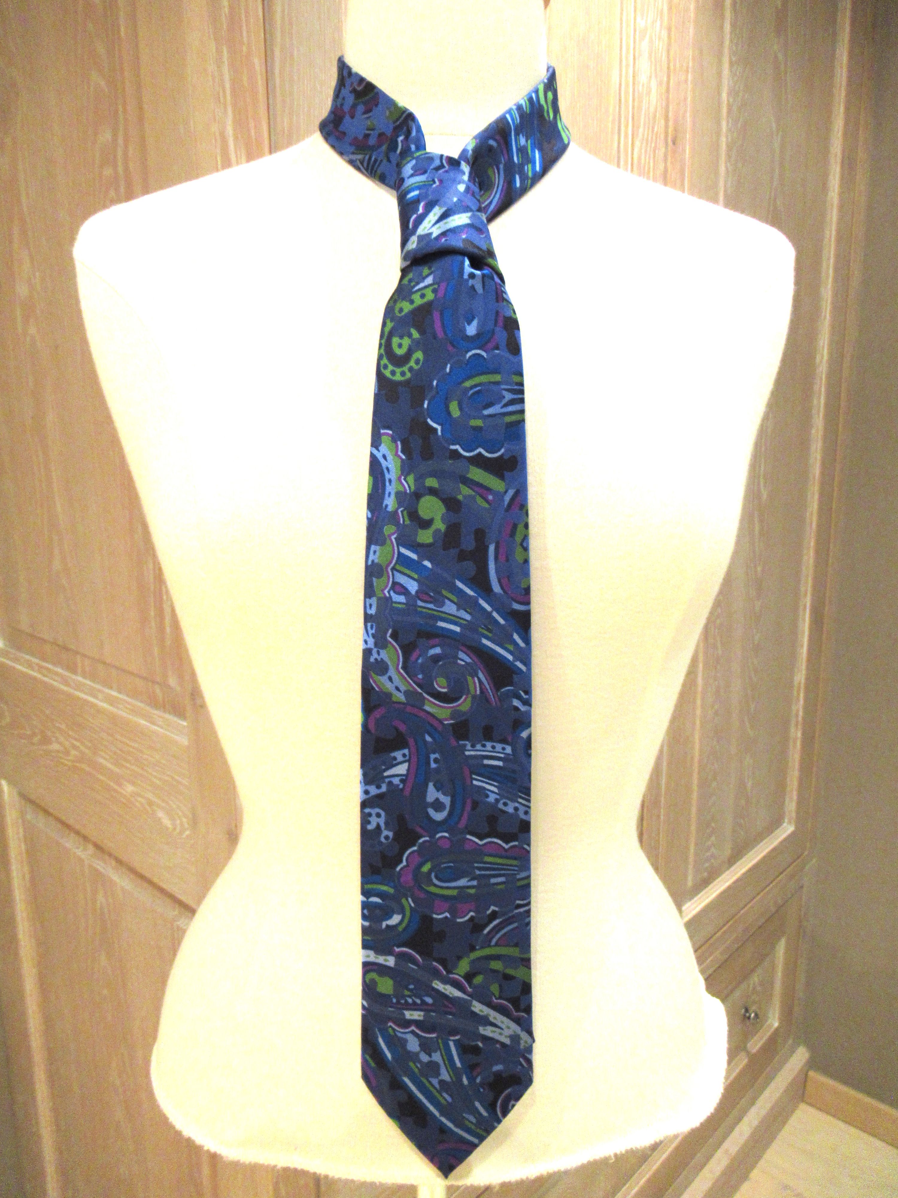 Men's Etro blue Paisley Silk Tie