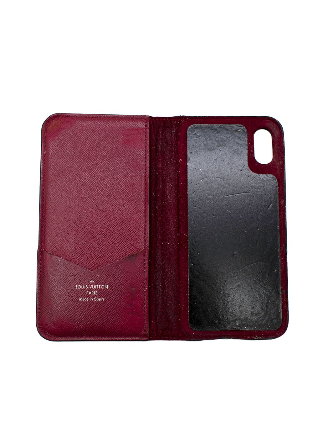 Louis Vuitton Burgundy Epi leather iPhone X case