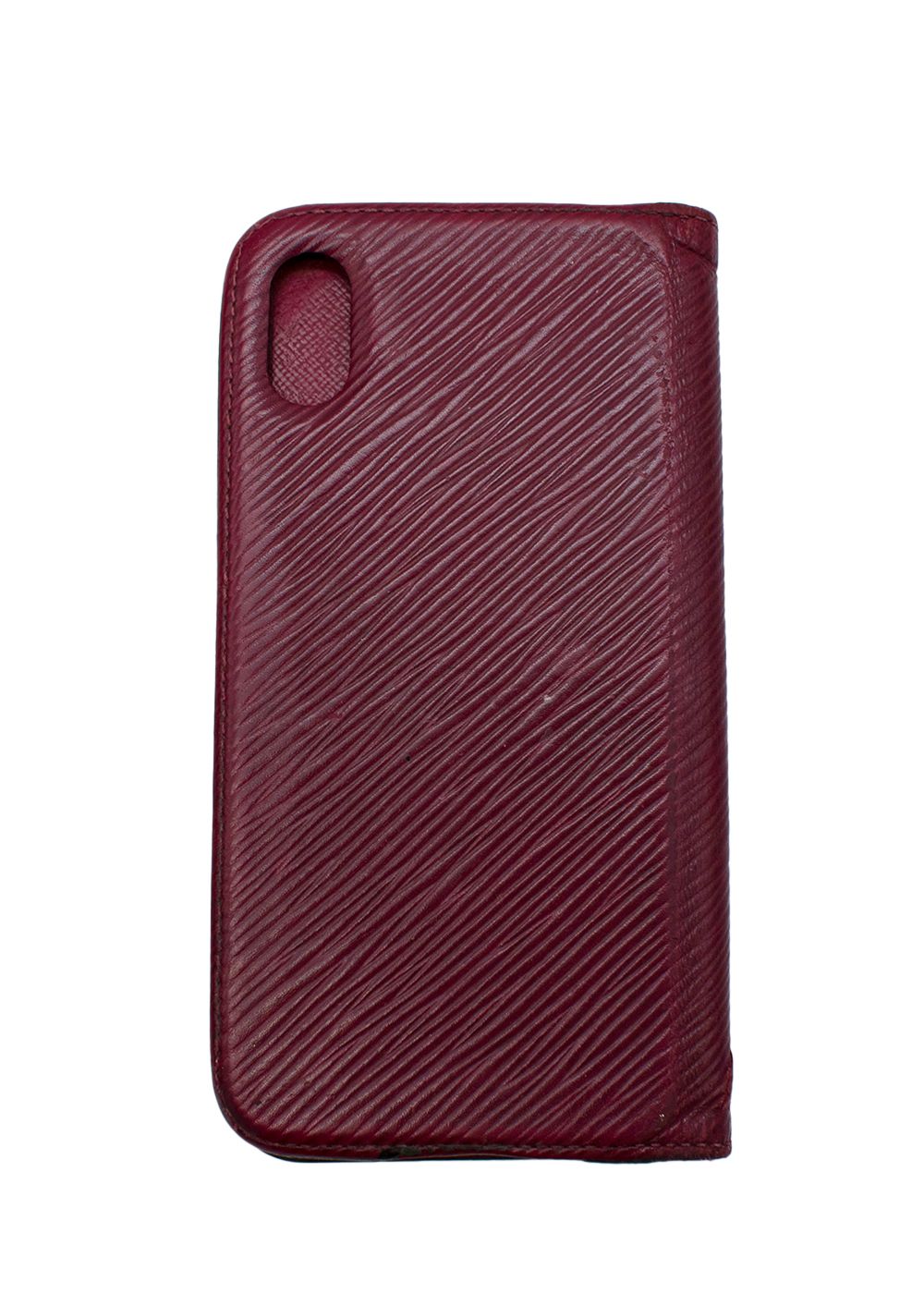 Louis Vuitton Burgundy Epi leather iPhone X case