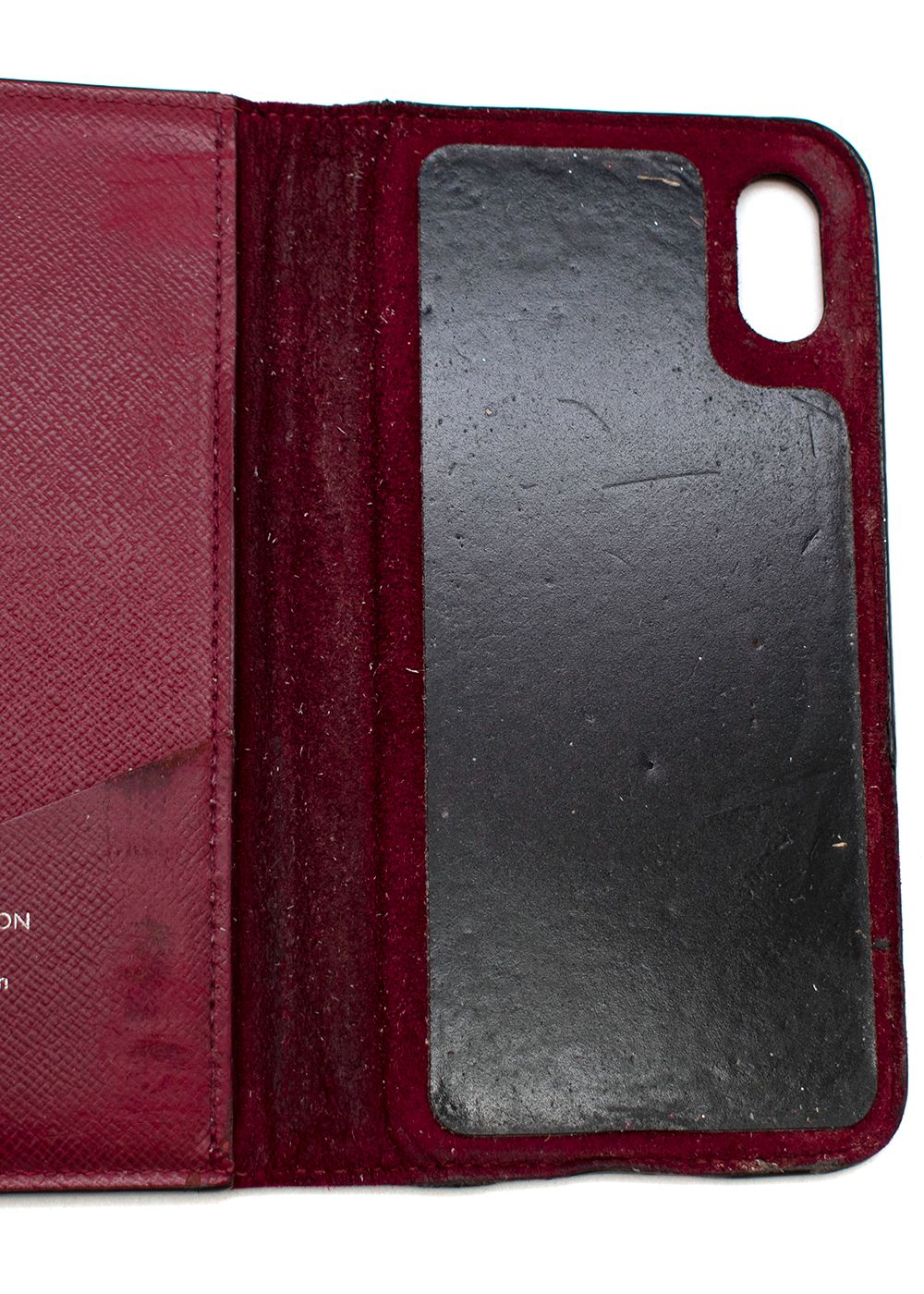 Louis Vuitton Burgundy Epi leather iPhone X case