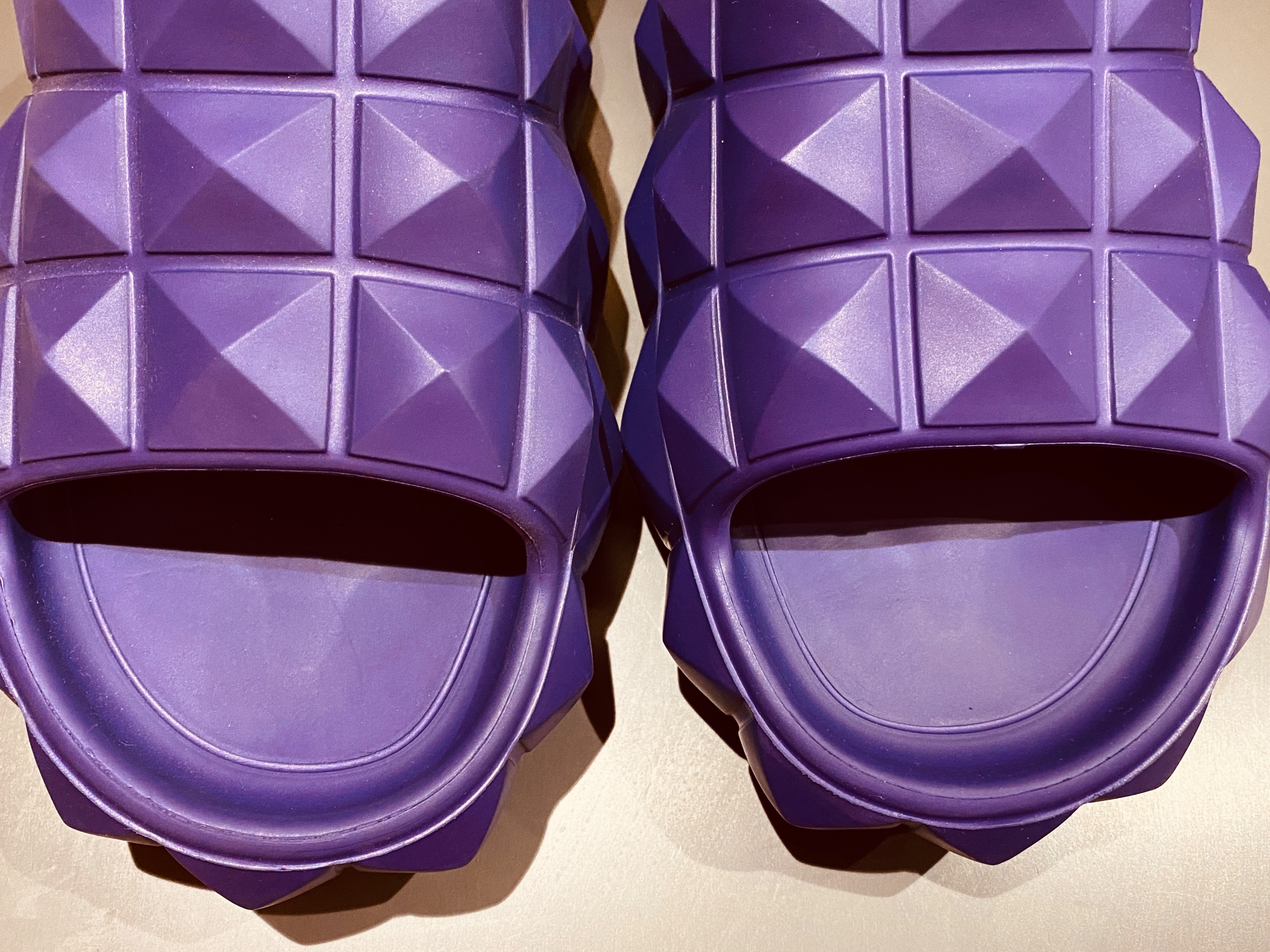 Valentino Purple Roman Stud Slides Size 39