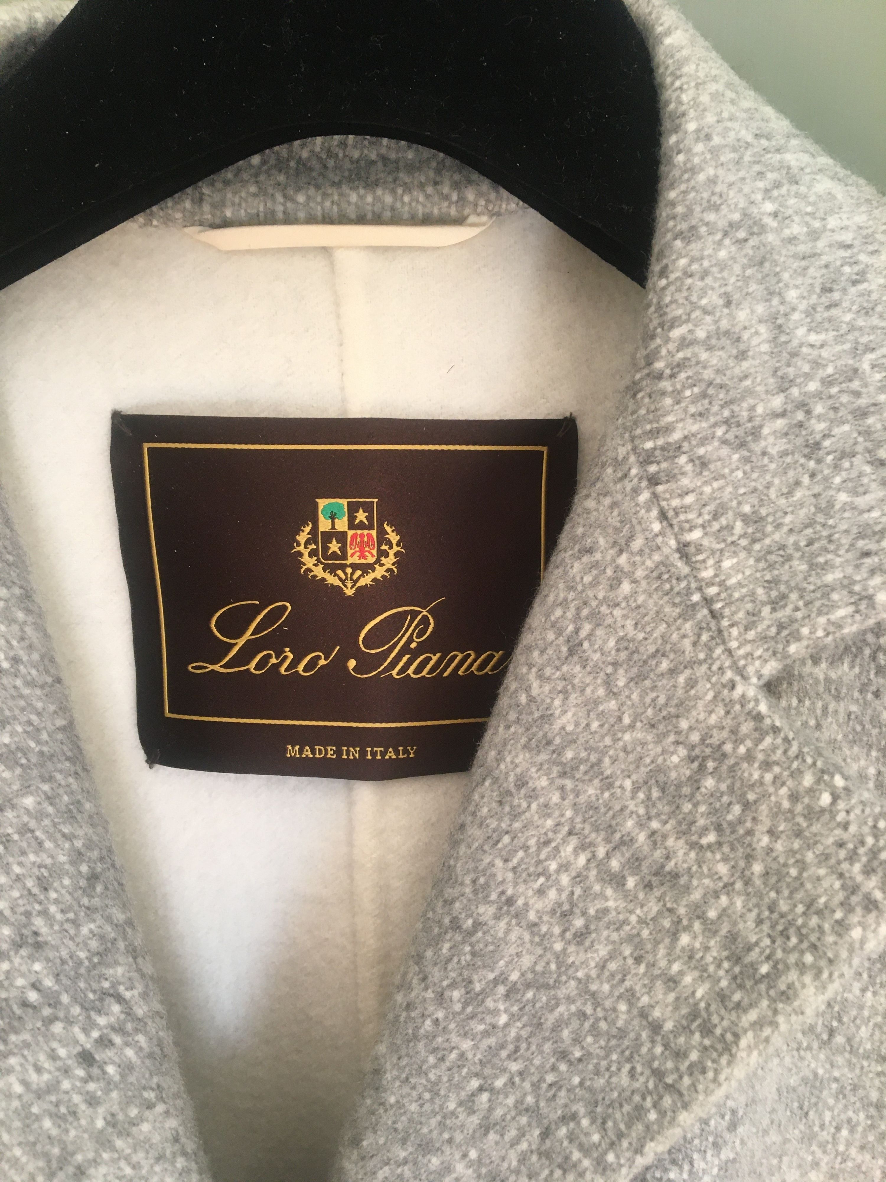 Preowned Loro Piana Grey Single Breasted Cashmere Coat Size S light grey