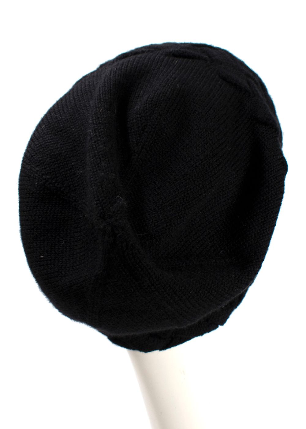 Preowned Bottega Veneta Black Wool Knit Beanie